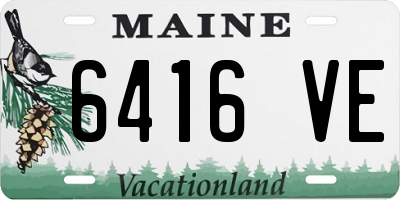 ME license plate 6416VE