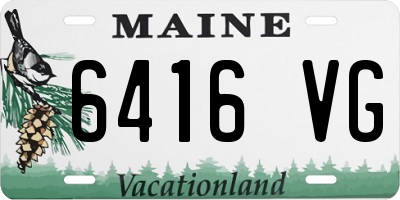 ME license plate 6416VG