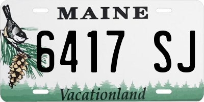 ME license plate 6417SJ