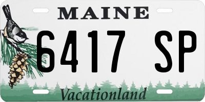 ME license plate 6417SP