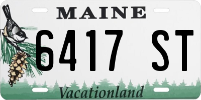 ME license plate 6417ST