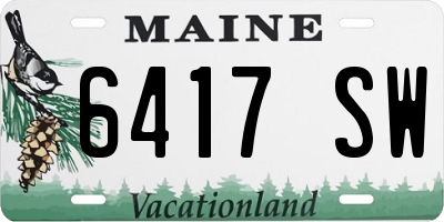 ME license plate 6417SW