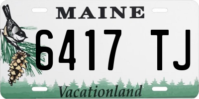 ME license plate 6417TJ