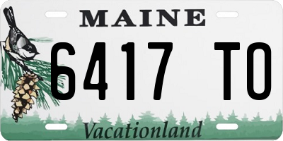 ME license plate 6417TO