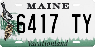 ME license plate 6417TY