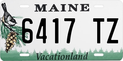 ME license plate 6417TZ