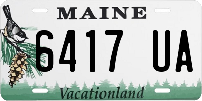 ME license plate 6417UA