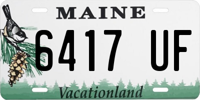 ME license plate 6417UF