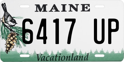 ME license plate 6417UP