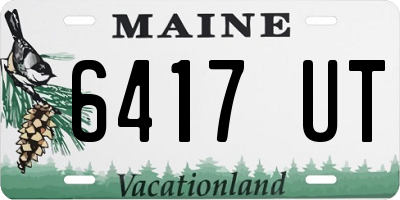 ME license plate 6417UT