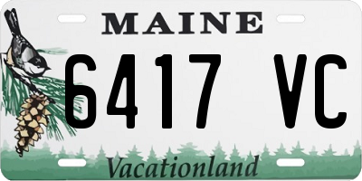 ME license plate 6417VC