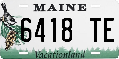 ME license plate 6418TE