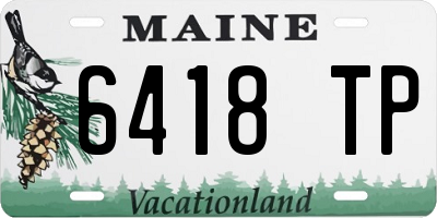 ME license plate 6418TP