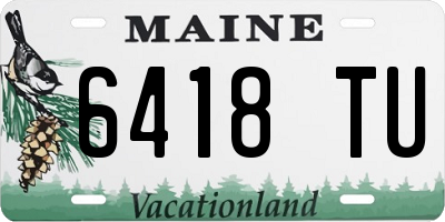 ME license plate 6418TU