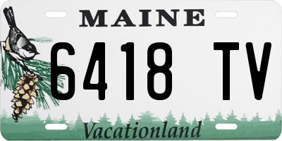 ME license plate 6418TV