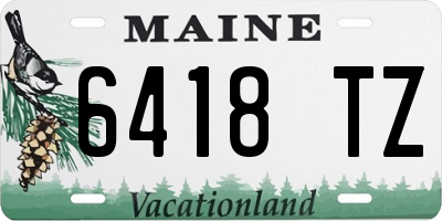 ME license plate 6418TZ