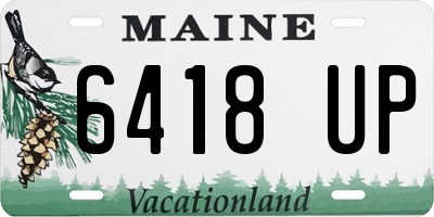 ME license plate 6418UP