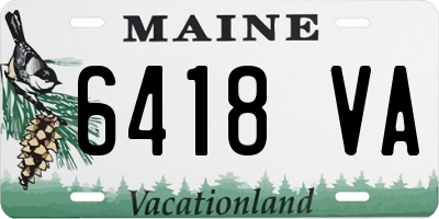 ME license plate 6418VA