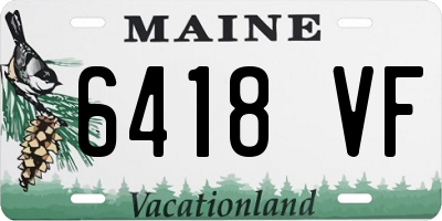 ME license plate 6418VF