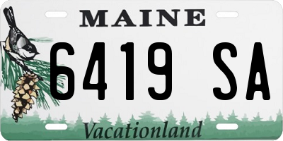 ME license plate 6419SA