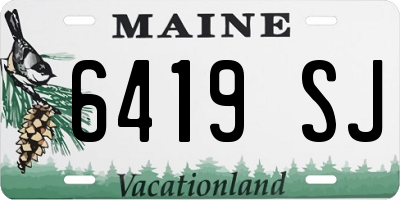 ME license plate 6419SJ