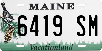 ME license plate 6419SM