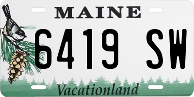 ME license plate 6419SW