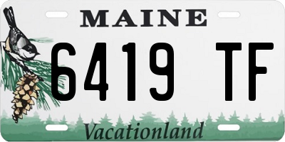 ME license plate 6419TF