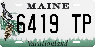 ME license plate 6419TP