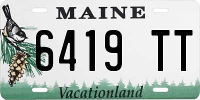 ME license plate 6419TT