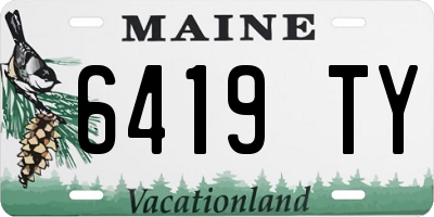 ME license plate 6419TY