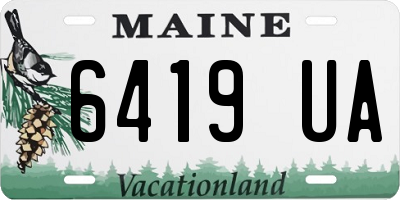ME license plate 6419UA