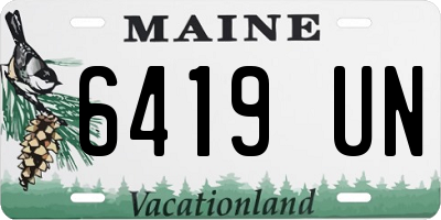 ME license plate 6419UN