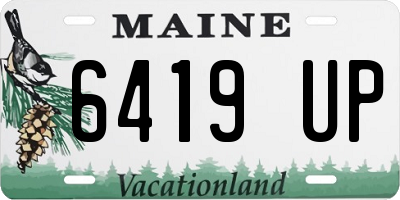 ME license plate 6419UP