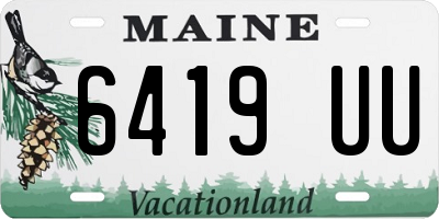 ME license plate 6419UU