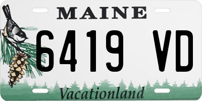 ME license plate 6419VD