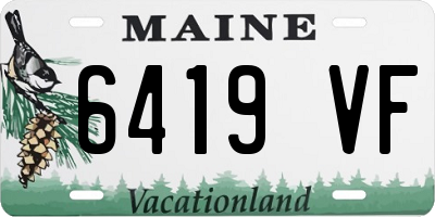 ME license plate 6419VF