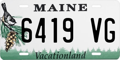 ME license plate 6419VG