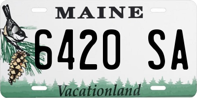 ME license plate 6420SA