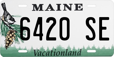 ME license plate 6420SE