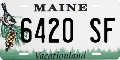 ME license plate 6420SF