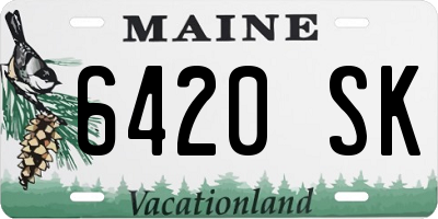 ME license plate 6420SK