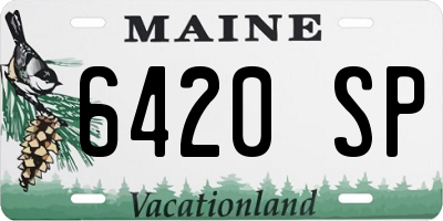 ME license plate 6420SP