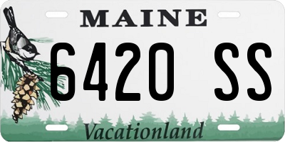 ME license plate 6420SS