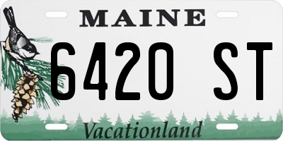 ME license plate 6420ST