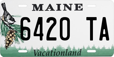 ME license plate 6420TA