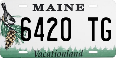 ME license plate 6420TG