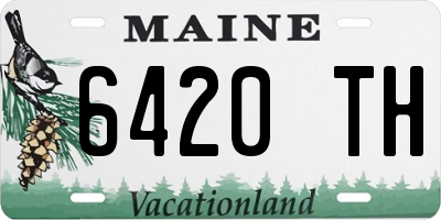 ME license plate 6420TH
