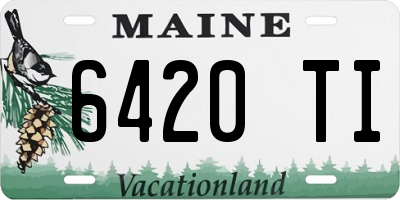 ME license plate 6420TI