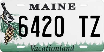 ME license plate 6420TZ